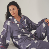 Chic Comfort Satin Pajama Pants / Gray