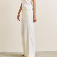 Soft Terra Satin Pants / 白花(ivory)