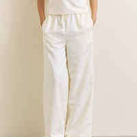 Soft Terra Satin Pants / 白花(ivory)