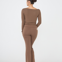 Style Up Flared Leggings / 枯茶(brown)