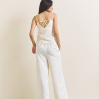 Soft Terra Satin Pants / 白花(ivory)
