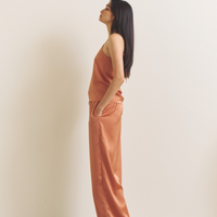 Soft Terra Satin Pants / 琥珀(orange)