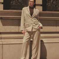 Urban Elegance Style Up Pants / 亜麻(sand beige)