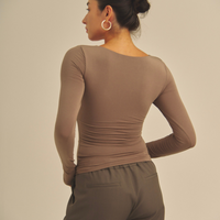 Aurafit V-Line Padded Longsleeve / 紫鼠(charcoal)