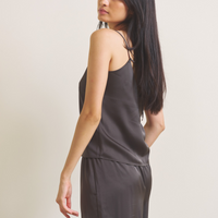 Soft Terra Satin Camisole / 枯茶(brown)