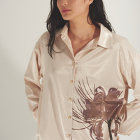 Harmony Elegant Satin Shirt / Flax (beige)