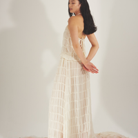 Ocean Breeze Elegant Chiffon Skirt / 胡粉(off white)
