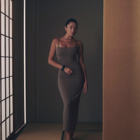 Aura Fit Padded Maxi Camisole Dress / 紫鼠(charcoal)