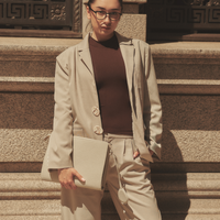 Urban Frame Stone Blazer / 亜麻(sand beige)