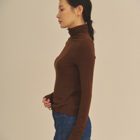Sheer Grace Turtleneck / 焦茶(dark brown)