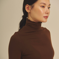 Sheer Grace Turtleneck / 焦茶(dark brown)