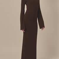 AuraFit Padded Maxi Dress / 枯茶(brown)