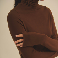 Sheer Grace Turtleneck / 焦茶(dark brown)