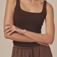 AuraFit Elegant Padded Tank / 枯茶(brown)