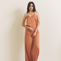 Soft Terra Satin Camisole / 琥珀(orange)