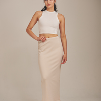 Curve Me Maxi Skirt / Shirahana(ivory)