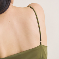 Rich Satin Bloom dress / 抹茶(matcha)