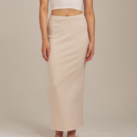 Curve Me Maxi Skirt / Shirahana(ivory)