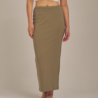 Curve Me Maxi Skirt / Matsuba (khaki)