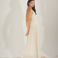 Ocean Breeze Elegant Chiffon Skirt / 胡粉(off white)