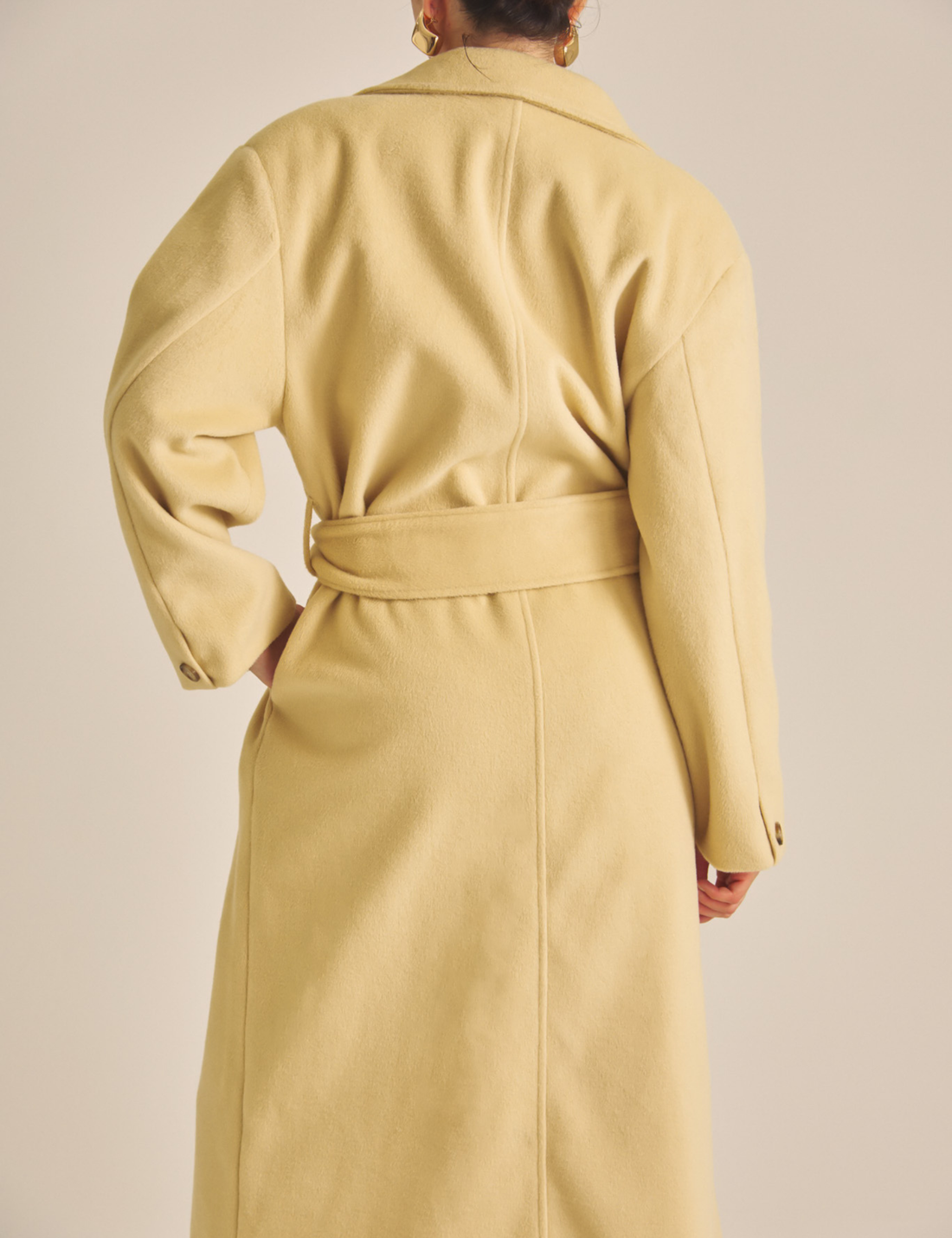 【11月中旬発送】Elegant Kimono Long Coat / 蜂蜜色(yellow)