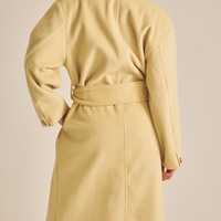 【11月中旬発送】Elegant Kimono Long Coat / 蜂蜜色(yellow)