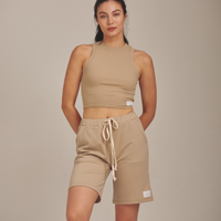 classic go-to tank / flax (beige)