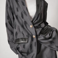 luxe padded blazer jacket