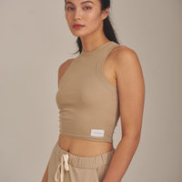 classic go-to tank / flax (beige)