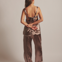 Sunlit Winery Silky Pants / 枯茶(brown)