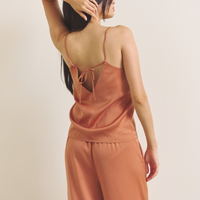 Soft Terra Satin Camisole / 琥珀(orange)