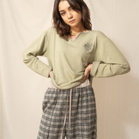 waffle sleeve top