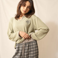 waffle sleeve top