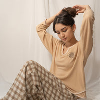 waffle sleeve top