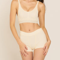 nudy waffle boxer undie / 白花(ivory)