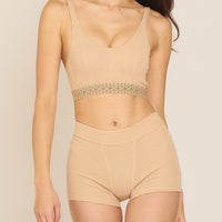 nudy waffle boxer undie / 亜麻(beige)
