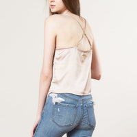 cowl neck satin camisole