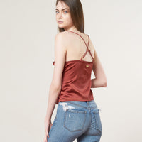 cowl neck satin camisole