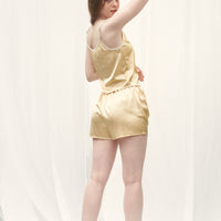 mix and match smooth satin pants / 枯茶(dark brown)