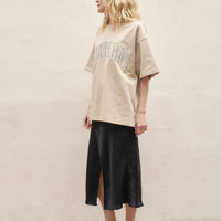 Basic 和柄 T-shirt / 亜麻(beige)