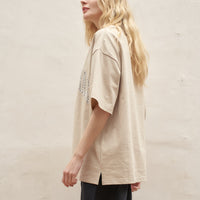 Basic 和柄 T-shirt / 亜麻(beige)
