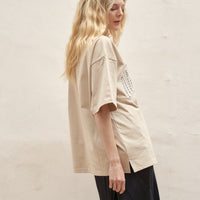 Basic 和柄 T-shirt / 亜麻(beige)
