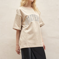 Basic 和柄 T-shirt / 亜麻(beige)