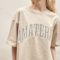 Basic 和柄 T-shirt / 亜麻(beige)
