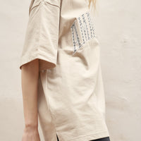 Basic 和柄 T-shirt / 亜麻(beige)