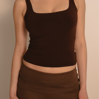 AuraFit Elegant Padded Tank / 枯茶(brown)