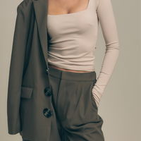 【1月上旬発送】Dreamy×WABISABI long sleeve top / 枯野(ivory beige)