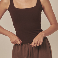 AuraFit Elegant Padded Tank / 枯茶(brown)