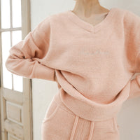 feather knit over-sweater