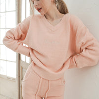 feather knit over-sweater